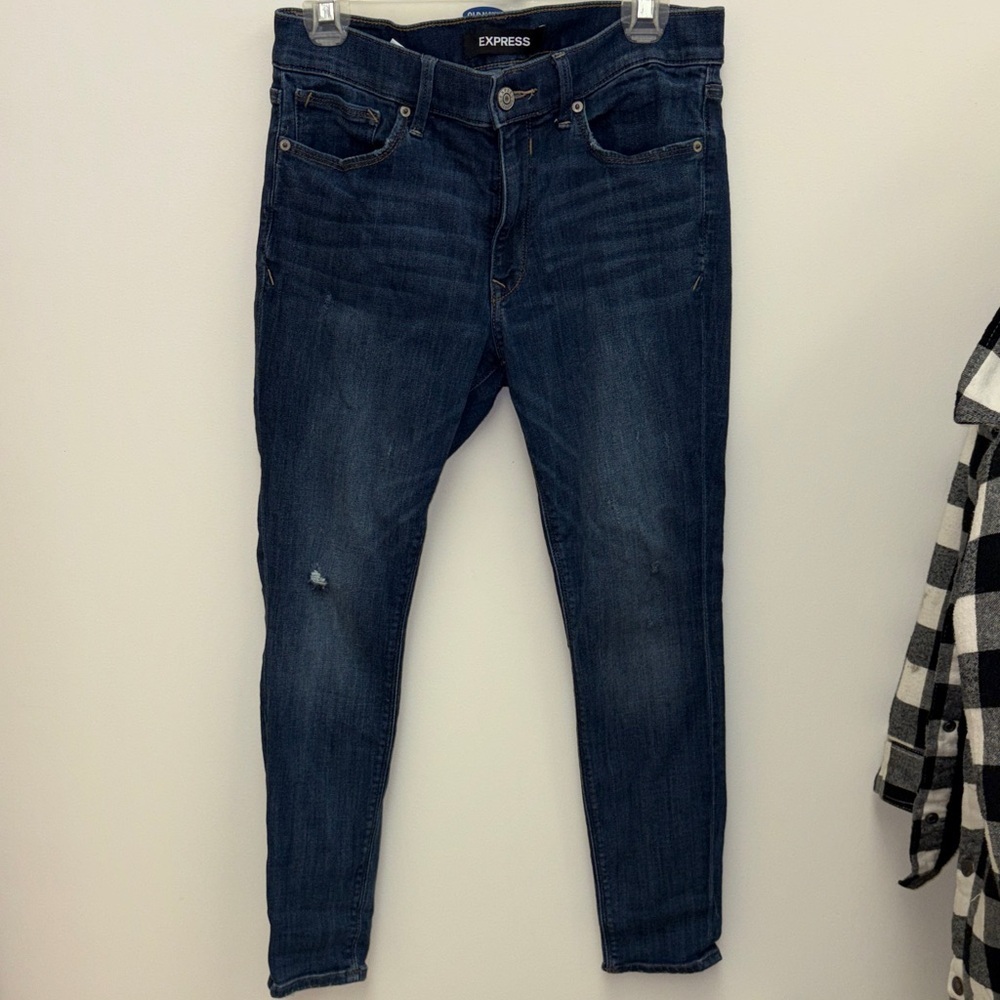 Express Women's Dark Indigo Skinny Jeans